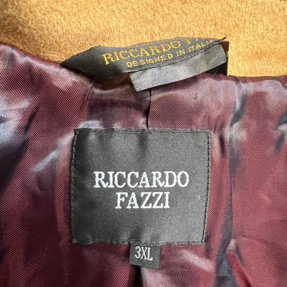 Riccardo Fazzi Cashmere Wool Blend Single Breast Men's Camel Coat 3XL - Picture 6 of 15